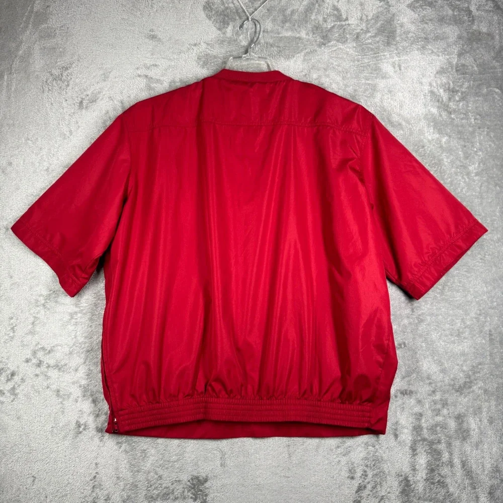 Polo Golf Ralph Lauren Pullover Jacket Mens L Red‎ Short Sleeve Windbreaker